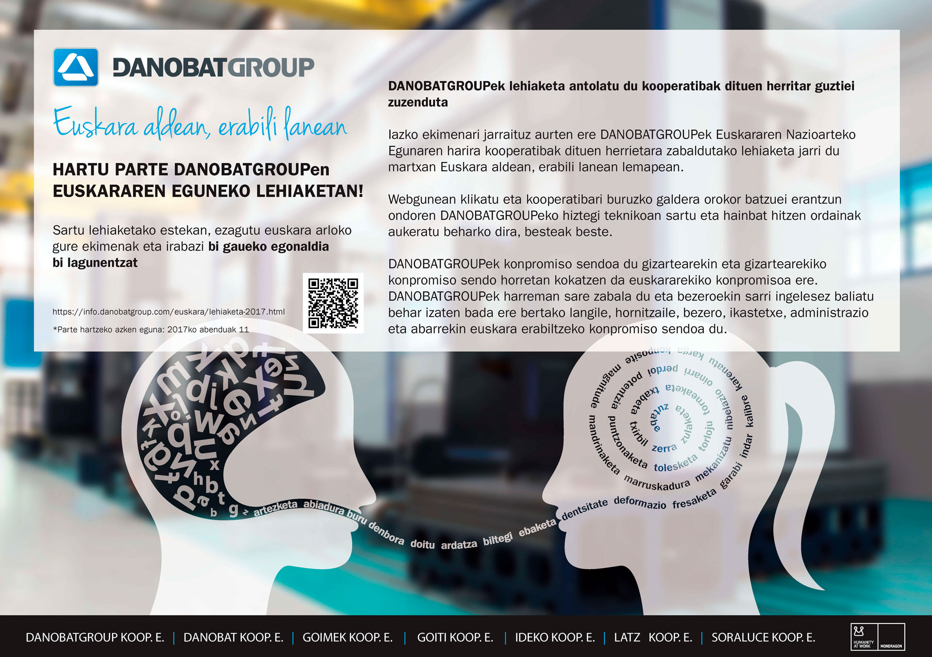 DANOBATGROUPek kooperatibak dituen herritar guztiei zuzendutako lehiaketa antolatu du