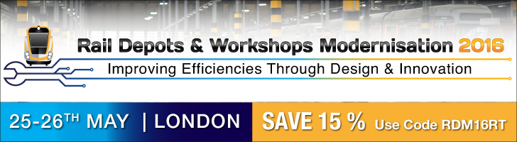 DANOBATGROUP patrocina la conferencia "Rail Depots & Workshops Modernisation 2016"