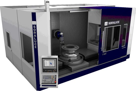SORALUCE F-MT milling-turning center combines high performance milling and turning operations in a single machine